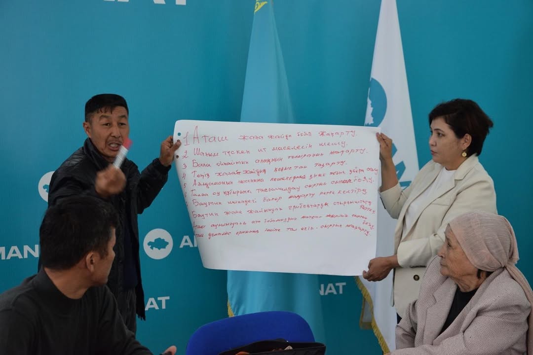 Түпқараған ауданында 2023 жылдың 5 мамырында өткен The World Cafe (Дүниежүзілік кафе) шарасында ауылдардың маңызды мәселелері талқыланды.